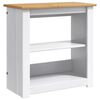 vidaXL Suporte para Aqu&aacute;rio PANAMA Branco e marrom 60 x 30 x 60 cm