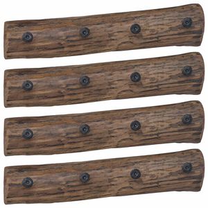 vidaXL Cabide Castanho 50 x 8 x 12 cm Madeira Refor&ccedil;ada S&oacute;lida