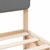vidaXL Estrutura de Cama com Cabeceira Estofada Cinzento-claro