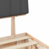 vidaXL Estrutura de Cama com Cabeceira Estofada Cinza Escuro