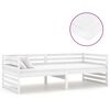 vidaXL Sof&aacute;-cama com colch&atilde;o 90x200 cm pinho maci&ccedil;o branco