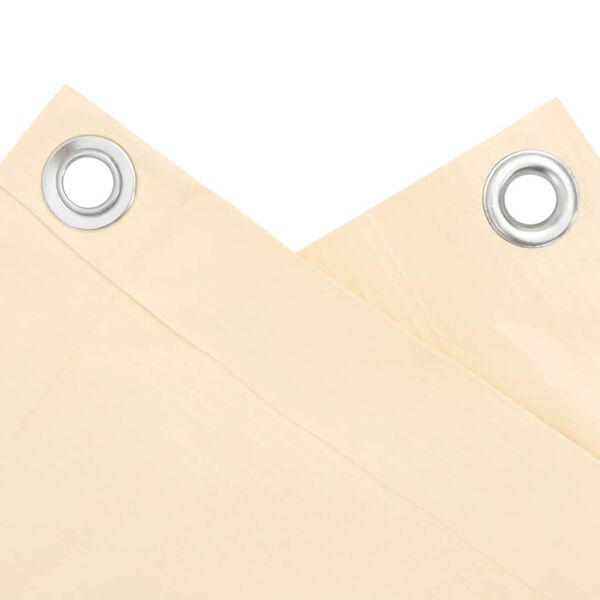 vidaXL Tela de privacidade para varanda 400x75 cm PVC creme