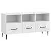 vidaXL Gabinete para TV com gaveta Branco Brilhante 102 x 34,5 x 50 cm