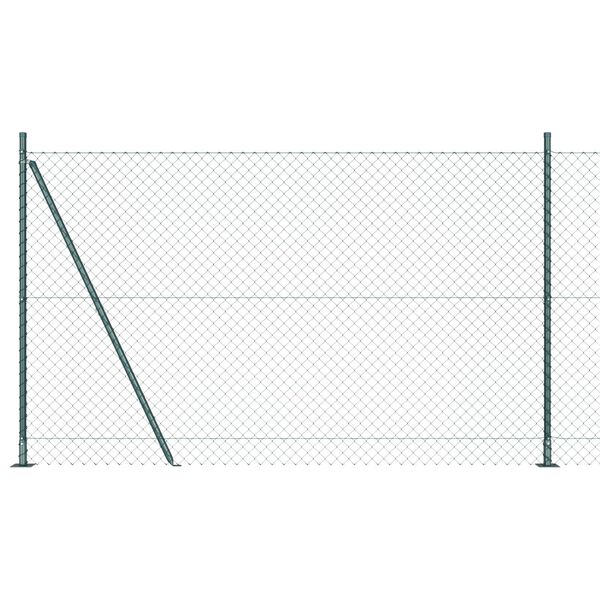 vidaXL Poste de Cerca Verde 10 x 1,4 m (malha 40 x 40 mm) A&ccedil;o e PVC