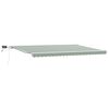 vidaXL Toldo retr&aacute;til Verde e Branco 500 &times; 300 cm Tecido e Alum&iacute;nio