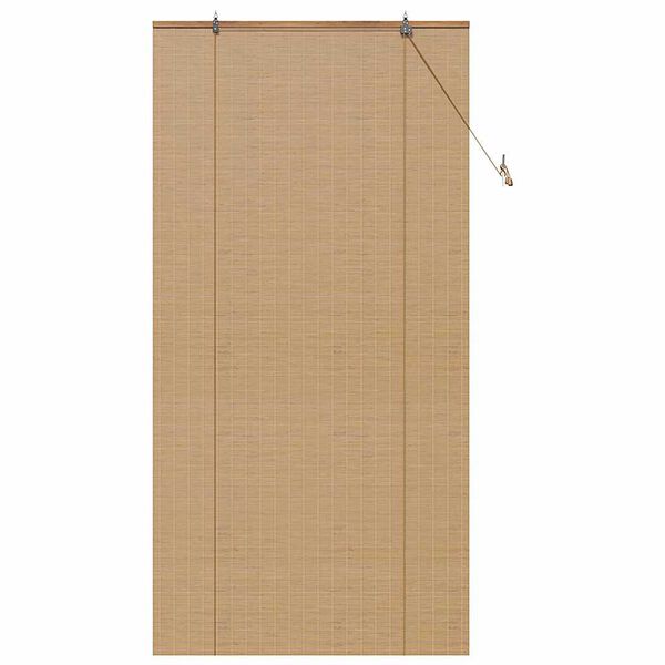 vidaXL Estores de rolo com cortinas Manual Castanho 120 x 220 cm Bambu