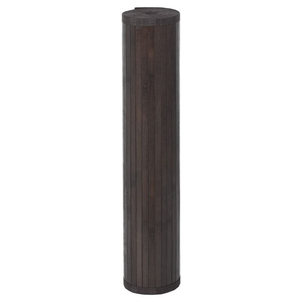 vidaXL Tapete retangular 100x200 cm bambu castanho-escuro