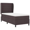 vidaXL Cama Box com colch&atilde;o Castanho escuro 90 x 200 cm tecido