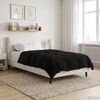vidaXL Duvet de Ano Inteiro Colchonete Preto 140 x 220 cm Microfibra