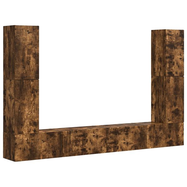 vidaXL 4 pcs Carvalho Defumado