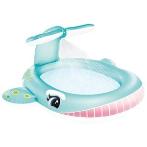 Intex Piscina baleia com pulverizador 201x196x91 cm