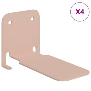 vidaXL Prateleira Flutuante 4 pcs Rosa 6 x 10,8 x 6,6 cm