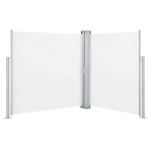 vidaXL Toldo lateral retr&aacute;til duplo para p&aacute;tio 170x600 cm creme