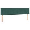 vidaXL Cama com molas/colch&atilde;o 180x210 cm veludo verde-escuro
