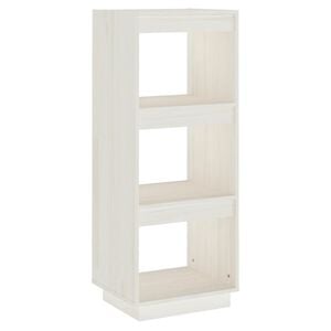 vidaXL Estante/divis&oacute;ria 40x35x103 cm madeira de pinho maci&ccedil;a branco