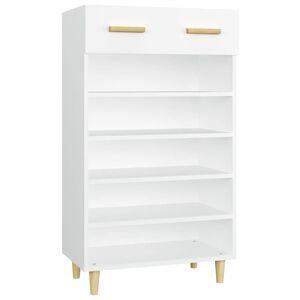 vidaXL Sapateira 60x35x105 cm derivados de madeira branco