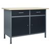 vidaXL Bancada de trabalho 120x60x85 cm a&ccedil;o preto