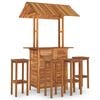 vidaXL 5 pcs conjunto de bar para jardim madeira de ac&aacute;cia maci&ccedil;a