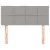 vidaXL Cabeceira de cama tecido 100x5x78/88 cm cinzento-claro