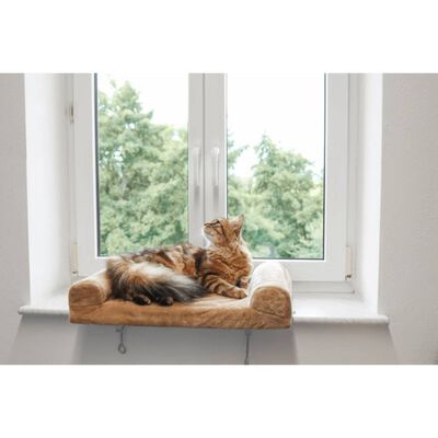 Kerbl Cama de gato para peitoril de janela 36x56 cm bege 82656