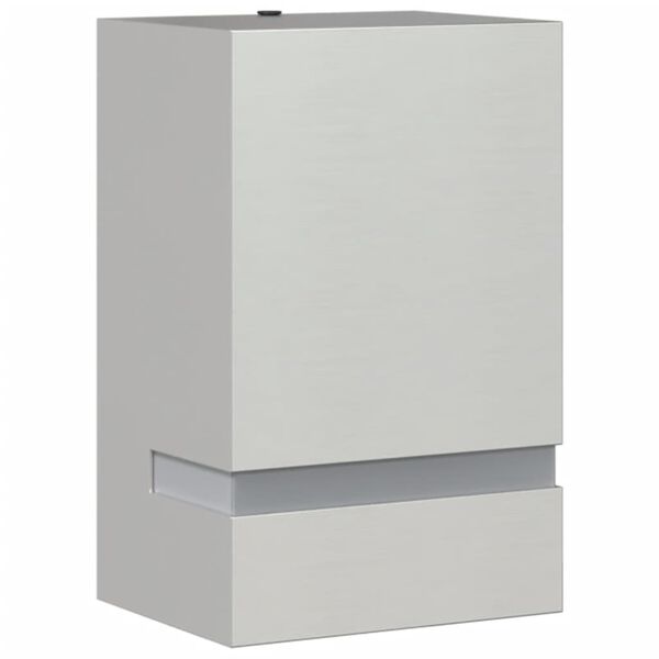 vidaXL Candeeiro de parede para exterior aço inoxidável prateado