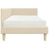 vidaXL Estrutura de Cama de Canto com Colch&atilde;o 2 pcs Creme tecido