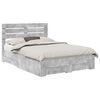 vidaXL Estrutura da Cama Cinzento 140 x 190 cm Derivados de Madeira