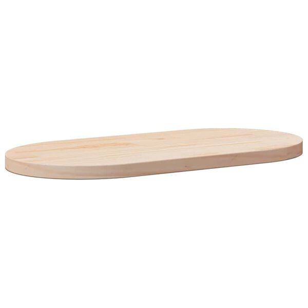 vidaXL Tampo de mesa 90x45x2,5 cm madeira maci&ccedil;a pinho oval