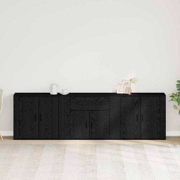 vidaXL Buffet Carvalho Preto 240 x 33 x 70 cm Madeira processada