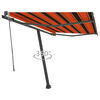 vidaXL Toldo autom&aacute;tico independente 300x250 cm laranja e castanho