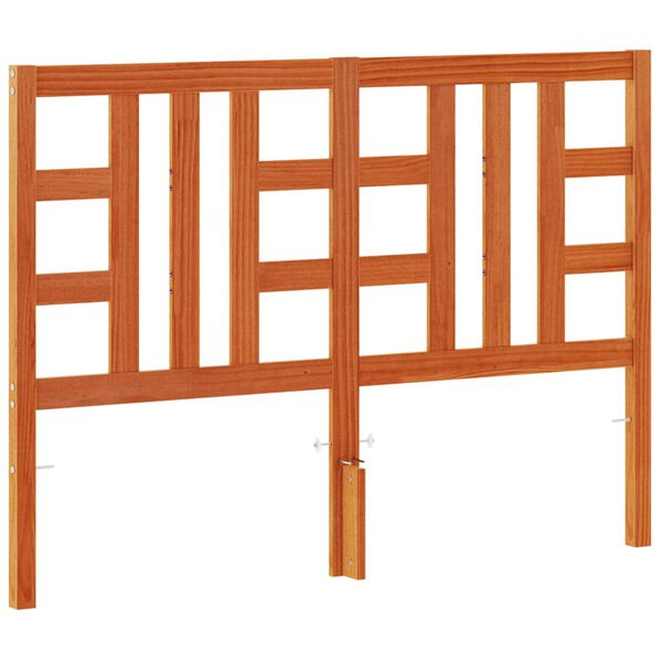 vidaXL Cabeceira 150 cm madeira de pinho maci&ccedil;a castanho-mel