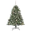 vidaXL &Aacute;rvore de Natal Artificial Verde 150 cm PVC, Pl&aacute;stico e A&ccedil;o