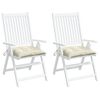 vidaXL Almofad&otilde;es de cadeira 2 pcs 40x40x7cm tecido oxford branco nata