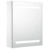 vidaXL Armário espelhado para casa de banho com LED 50x13,5x60 cm