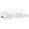vidaXL 7 pcs conjunto de sof&aacute;s para jardim pinho maci&ccedil;o branco