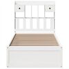 vidaXL Cama sem colchão 75x190 cm madeira de pinho maciça branco