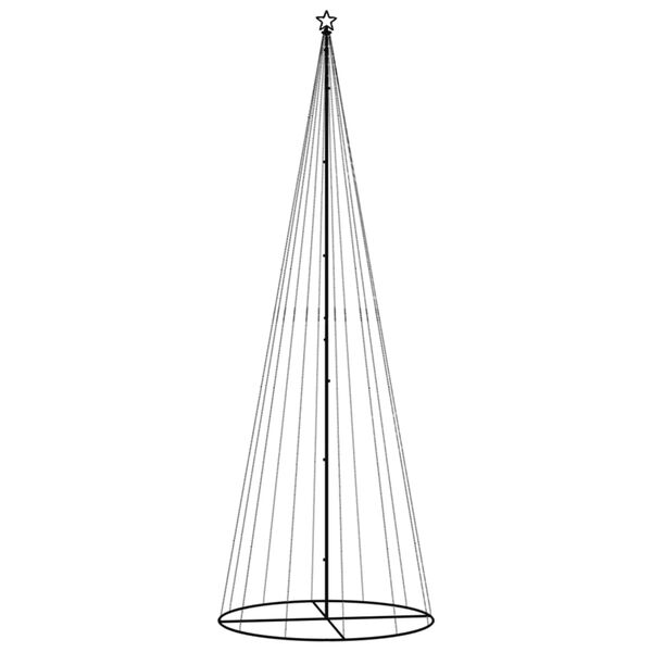vidaXL &Aacute;rvore de Natal em cone 732 luzes LED 160x500 cm branco quente