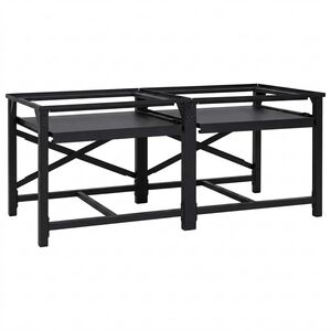 vidaXL Pedestal para M&aacute;quina de Lavar 2 unid. Preto 120 x 56 x 52 cm