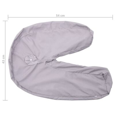 vidaXL Capa de almofada gravidez em forma de J 54x43 cm