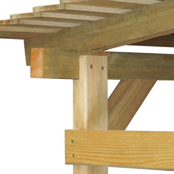 Galp&atilde;o inclinado de jardim de madeira 180 x 200 x 200 cm