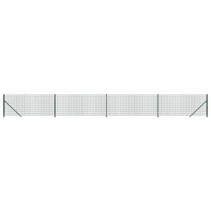 vidaXL Cerca de malha de arame com flange 1x10 m verde