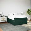 vidaXL Cama com molas/colch&atilde;o 160x200 cm veludo verde-escuro
