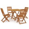vidaXL 5 pcs conjunto jantar dobr&aacute;vel p/ jardim madeira ac&aacute;cia maci&ccedil;a