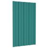 vidaXL Painéis de telhado 12 pcs 80x45 cm aço galvanizado verde