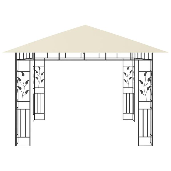 vidaXL Gazebo com rede mosquiteira 3x3x2,73 m 180 g/m² creme