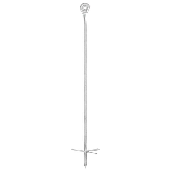 vidaXL Estacas de enterrar 4 pcs 10x60 cm metal galvanizado