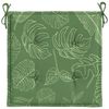 vidaXL Almofadas de cadeira 4 pcs Verde e Branco 50 x 50 x 4 cm