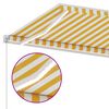 vidaXL Toldo retr&aacute;til manual com LED 350x250 cm amarelo e branco