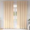 vidaXL Cortinas Blackout com Argolas 2 pcs Creme 225 x 140 cm