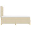 vidaXL Cama Box com cabeceira Creme 120 x 190 cm tecido